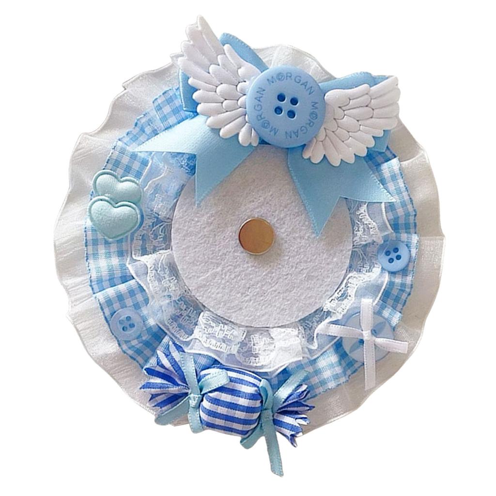 Cute Candy Themed Badge Holder Trendy Lace Badge Stand with Sweet Candy Elements for Daily Wear Parties Dates