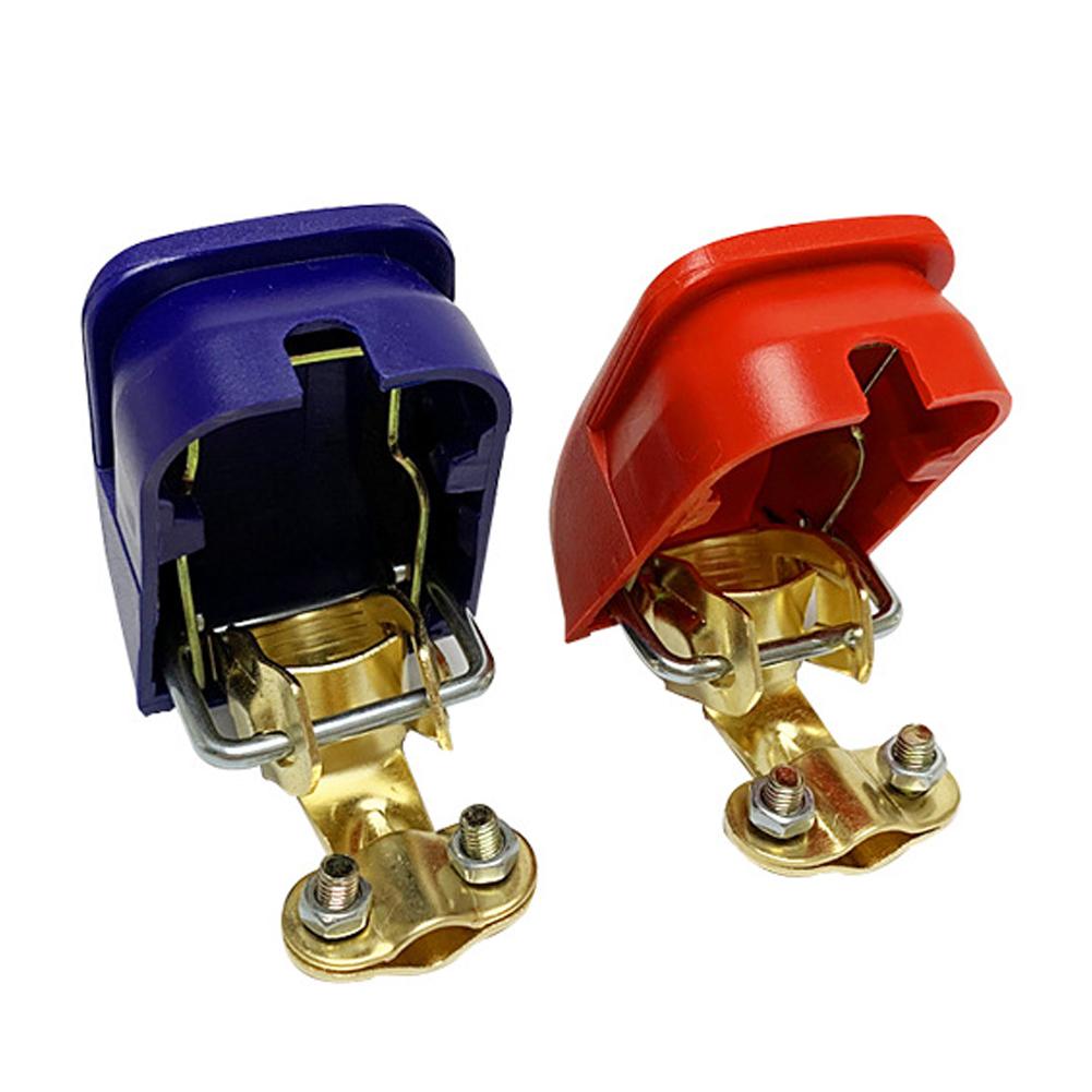 

2 шт. Положительный и отрицательный электрод быстросъемные зажимы для подключения автомобильных аккумуляторных клемм автомобильные аксессуары