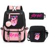 Animation Cartoon Peripheral Primary And Secondary School Students Schoolbag Multi-Functional Large-Capacity Leisure Backpack Three-Piece Set