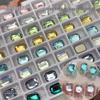 Nail Art Flatback K9 Crystal Glass Rhinestones - 6x8 Rectangle Octagon for DIY Press-On Nail Decorations