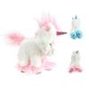 Les Trésors De Lily [Q4438] - Peluche design 'Licorne My Unicorn' rose blanc - 15 cm