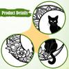 Katze Wanddeko Hängedekoration 12" Silhouette Metallkunst für Flur Geschenke Katzenliebhaber