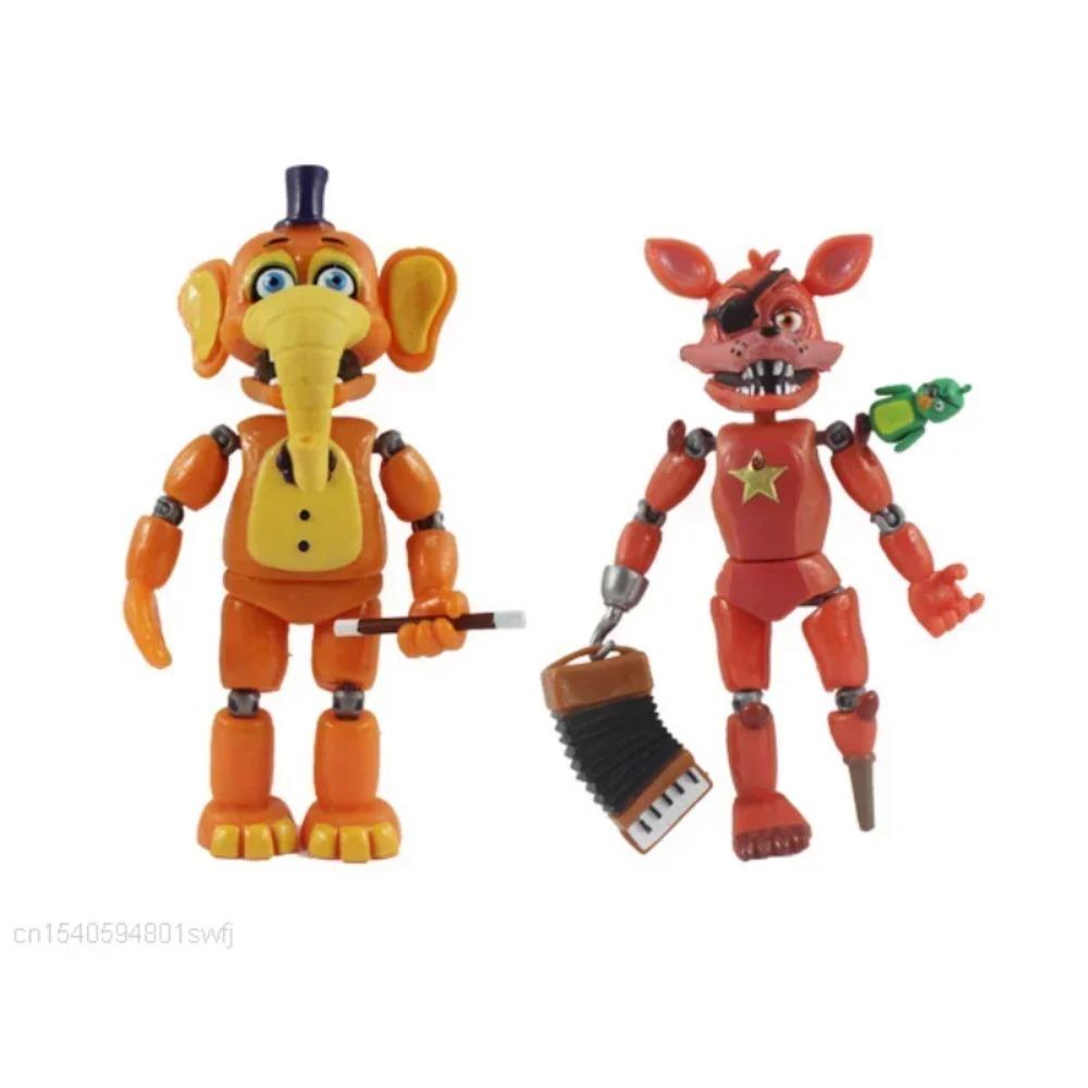 6 stuks FNAF Figuren Freddy Bonnie Foxy Fazbear Beer Five Nights PVC Model Actiefiguren Speelgoed voor Kinderen Verjaardagscadeau