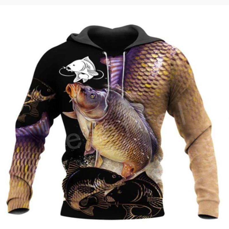Fashion Men Hoodie Cool Carp Fishing 3D Printed Harajuku Sweatshirt Unisex Casual Pullover hoodies sudadera hombre
