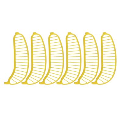 6Pcs Fruit Cutter Yellow Quick Slicing Reliable Durable Versatile Banana Cutter for Kitchen Home
