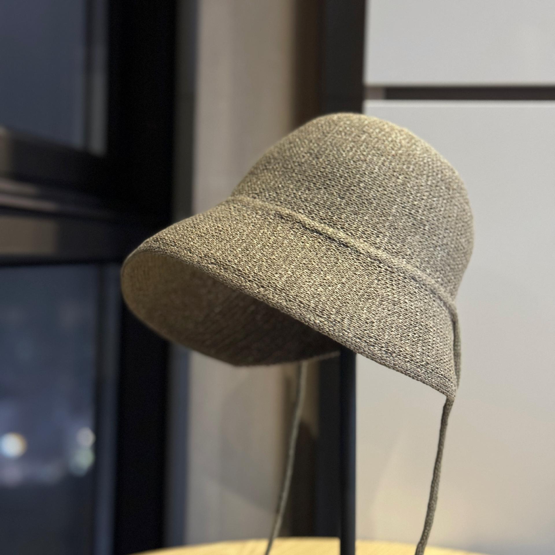 

High-quality minimalist style knitted bow-tie fisherman hat for women, new spring-summer versatile sun hat that makes the face look smaller Adult54-60Average Size коричневий