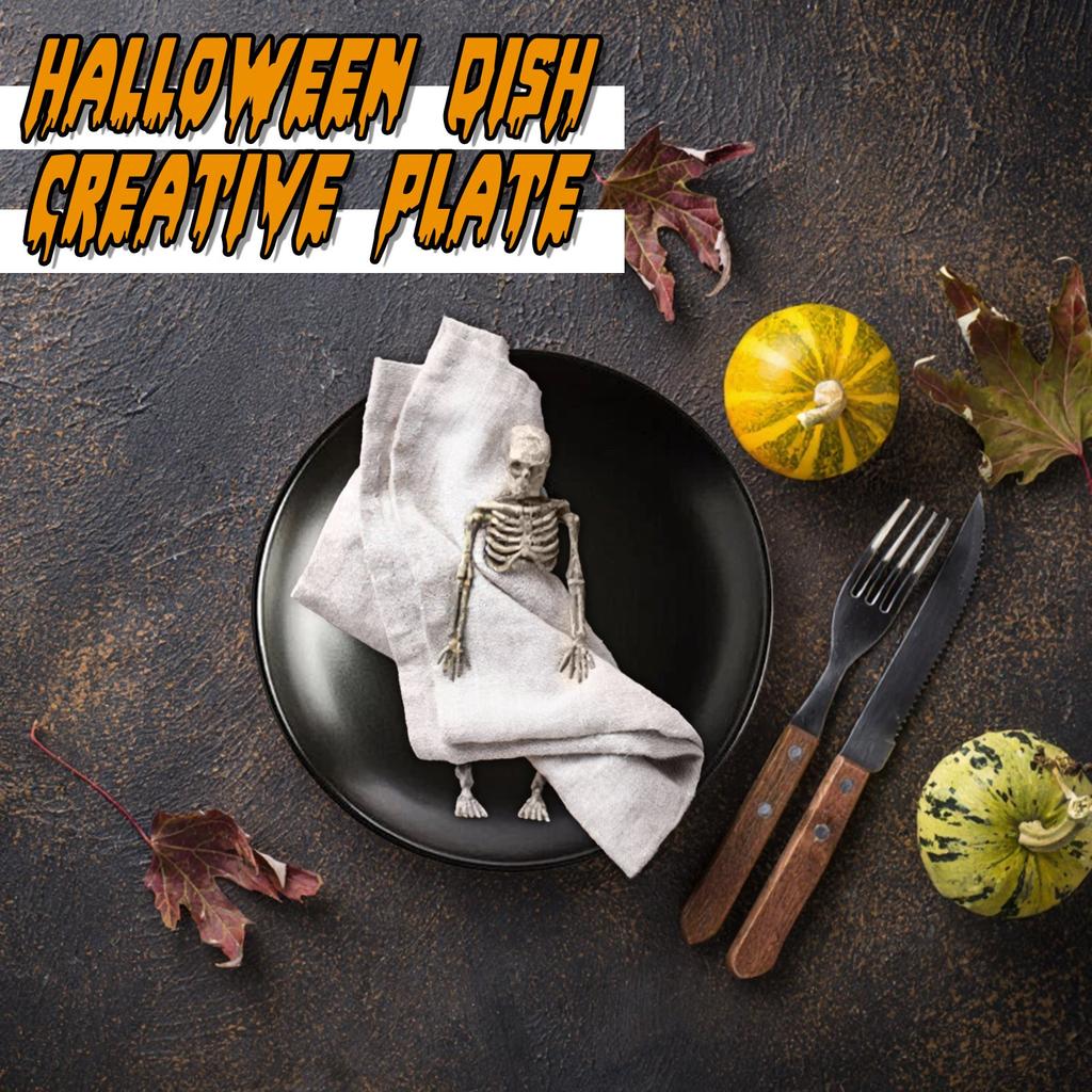 Plastic Horror Plates Set Of 4 6.75 Inch Halloween