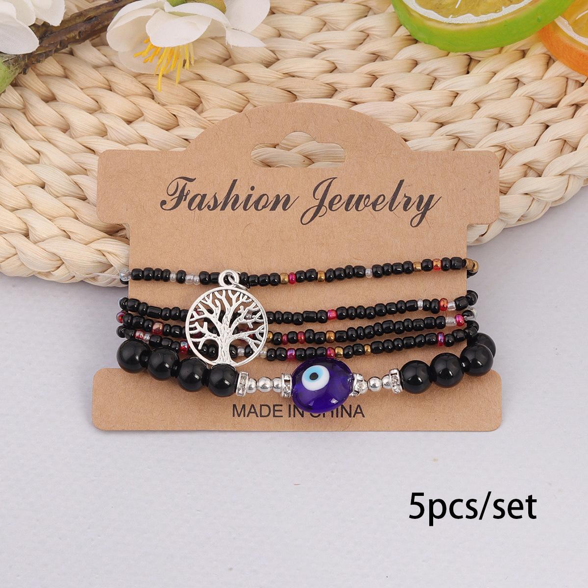 JYL TS Bracelet Bohemian  Heart Style Enhances Love And Positive Energy Black