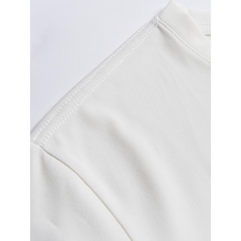 European Size Men'S Casual Crew Neck Short Sleeve T-Shirt - All-Season Comfort, Slight Stretch Knit Fabric, Solid Color Sports Top, Regular Fit