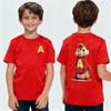 Alvin and The Chipmunks Funny Duplex Printing Tshirt Boys and Girls Fashion Casual Streetwear Child Daily Life Cotton Tee Tops