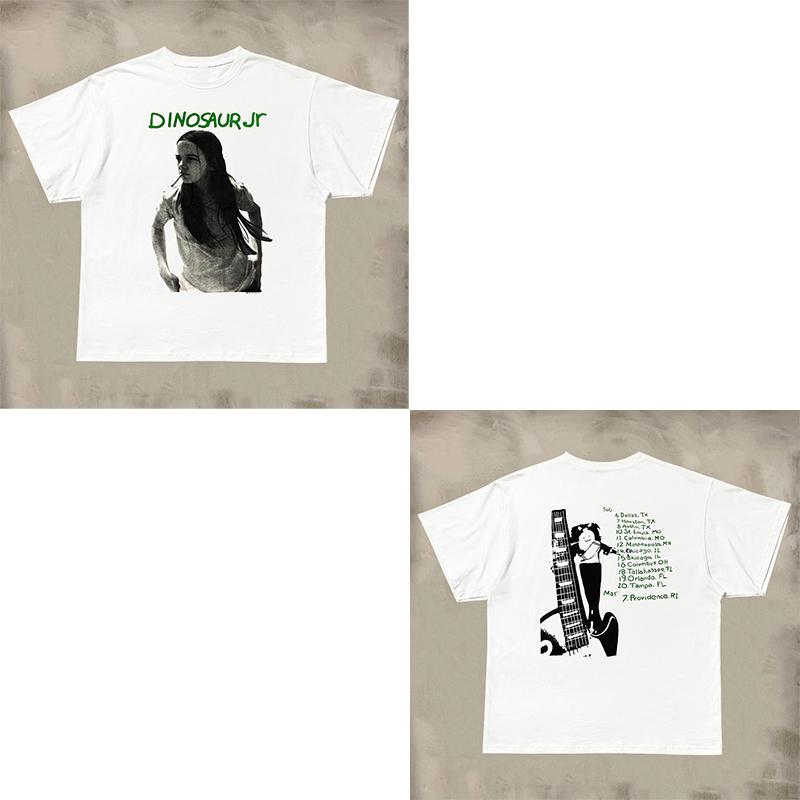 

2024 Popular Dinosaur Jr Alternative Rock Band Dinosaur II Short Sleeve T-shirt Vintage Male and Female Couples Pure Cotton 4XL