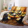 1PC Toucan Oil Painting Print FlAannel Blanket, High quality Comfortable for All Seasons, Home Decor, Warmth and Comfort