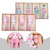 Set mit 8 Weihnachtsnussknacker Holz Partyanhängern Macaron Rosa 3 54IN