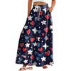 Palazzobukser for kvinner Boho blomsterbukser med vidde ben Sommerstrand med høy midje, flytende bukser med lommer