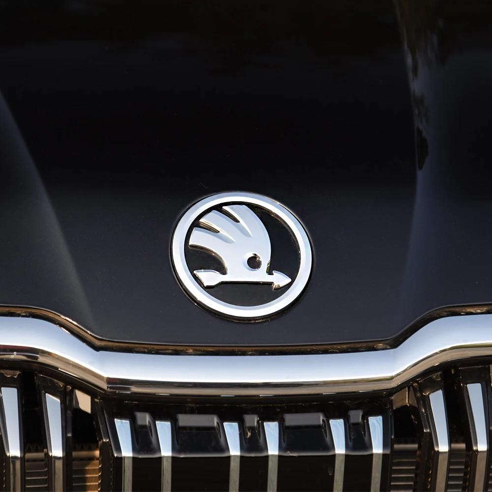 2025 New 2Pcs 80mm 90mm Emblem For Skoda Fabia 1 2 Octavia A7 RS Superb Rapid Yeti Karoq Vision Car Head Front Rear Boot Tailgat