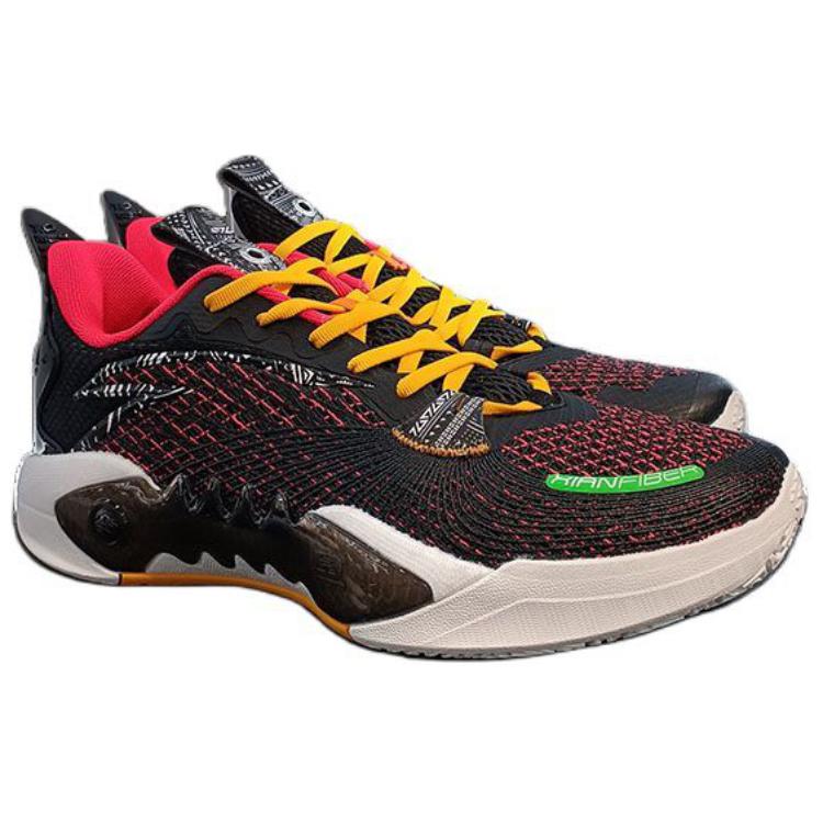 Anta Shock Wave 5 Team V2 Schwarz Rot Herren Sneaker 112421606S-4