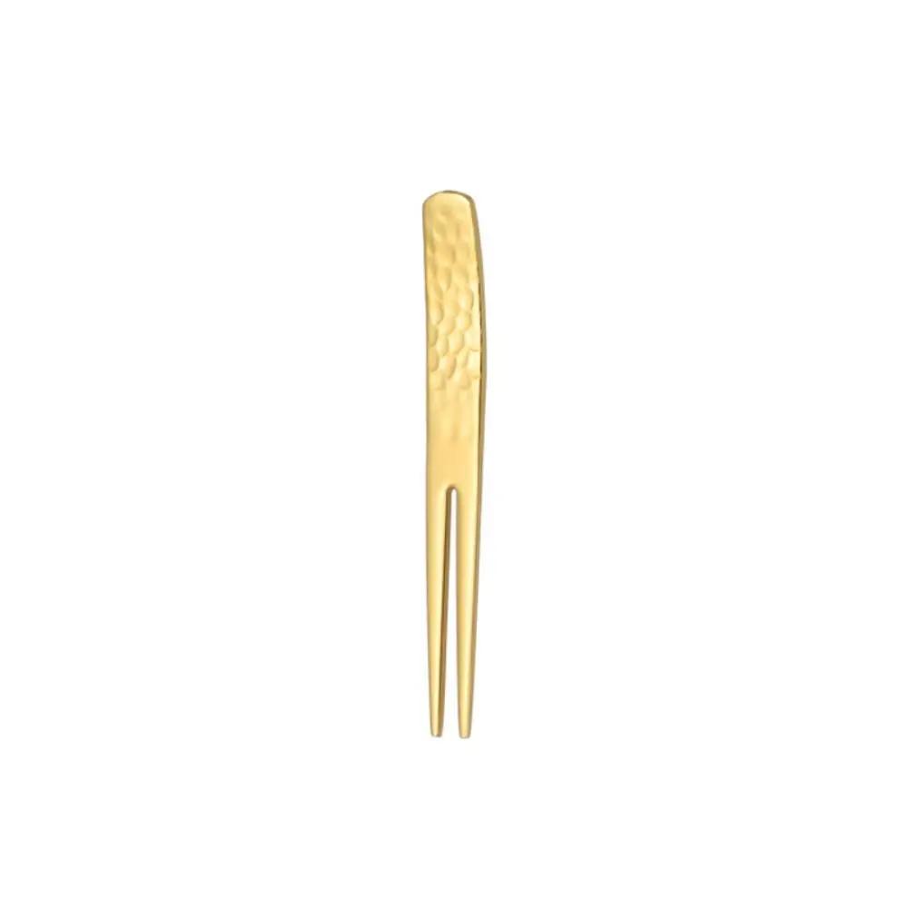 Tableware Teaspoon Creative 304 Stainless Steel Japanese Style Fruit Fork Hammer Pattern Design Stirring Spoon