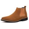 Men's High-Top Suede Leather Chelsea Boots - Autumn/Winter Slip-On Ankle Boots, Plus Size, Formal/Casual Use