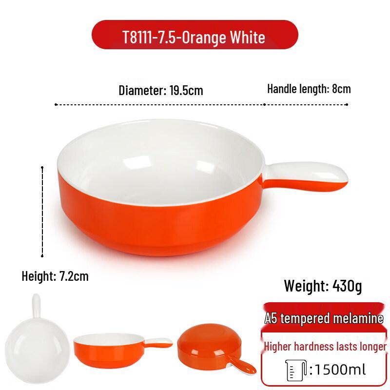 Anyishun Nordic Style Melamine Ramen Bowl with Handle
