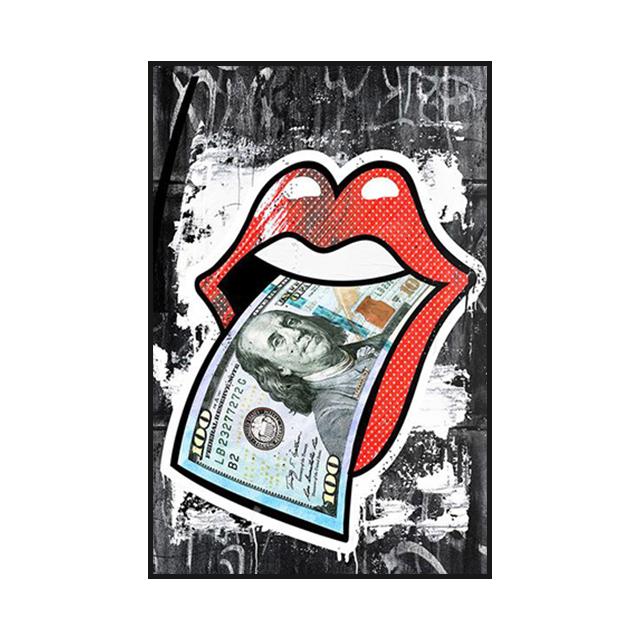 US Dollar Picture Decoration Mural Pop Graffiti Poster Canvas Painting and Living Room Wall Art Prints for Modern Home Decor No Frame