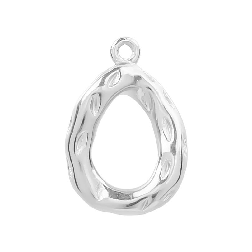 100% Stainless Steel Heart Charms For Jewelry Making Bracelets Earrings Accessories 6pcs/Lot Silver Color Irregular Pendant Bulk