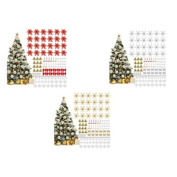 

Елочные украшения 120шт. Цветы искусственные