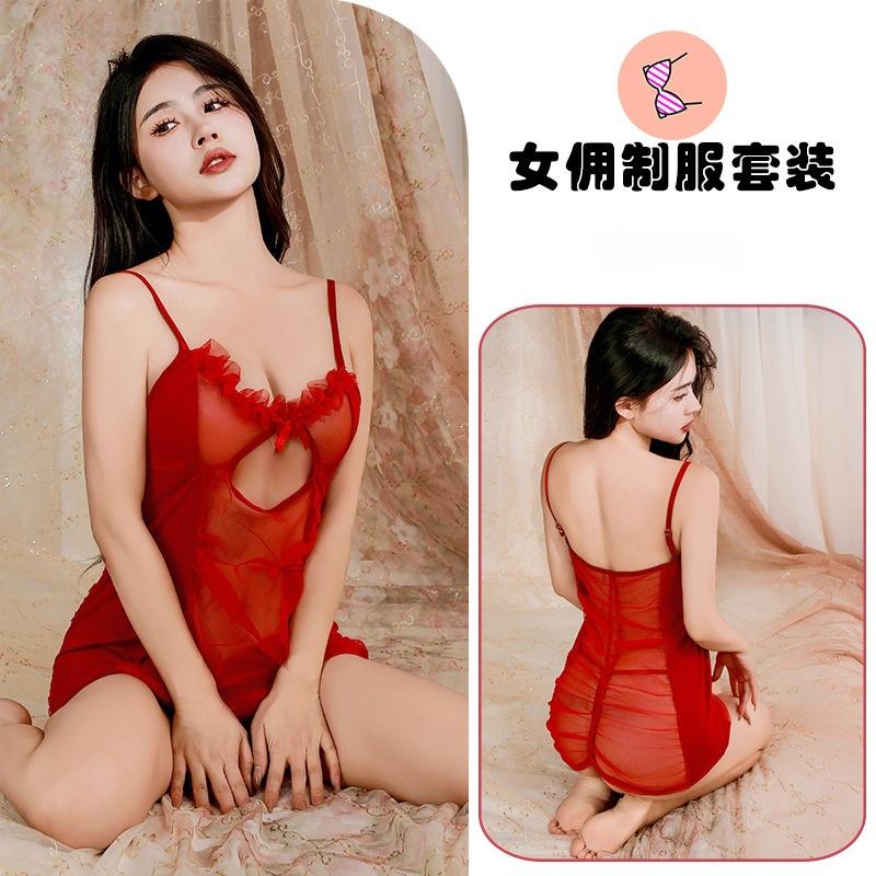 Sex Underwear Women's Sexy Transparent Lace Uniform Temptation Suspender See-through Bed Can Enter Pure Desire