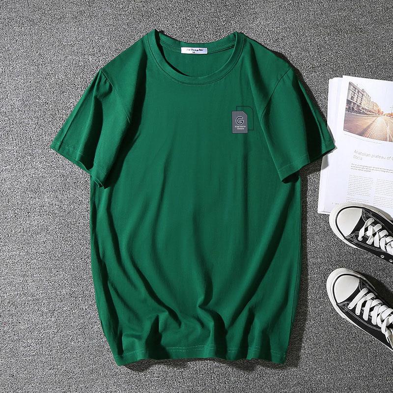 Men's Summer Casual Short Sleeve Men's Pure Cotton Breathable Plus Size T-shirt Men's Loose and Comfortable Round Neck Tee