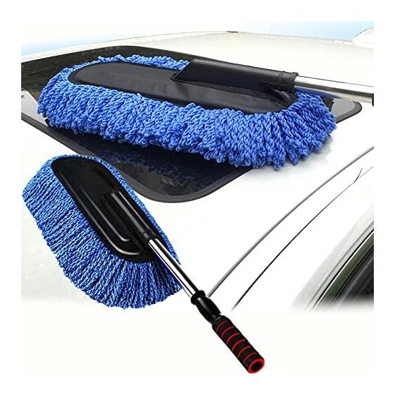 Car Wash Mop, Telescopic Brush, Car Wash Sponge, Car Wash Supplies, Glass Cleaning, Car Wash Goods, Waxing, Duster, Water Wiping, Window Compatible,