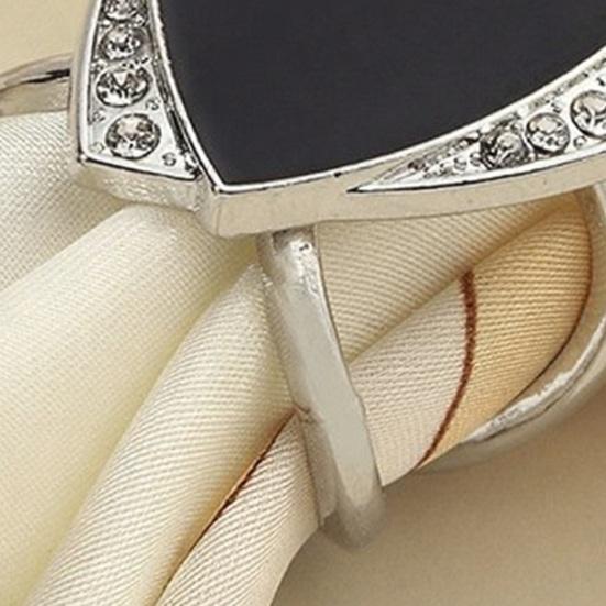 Silber Gold Metall Schalring für Damen Geometrische Schalbinden Clip Strass Schiebeschnallen für Schal Kleider Accessoires
