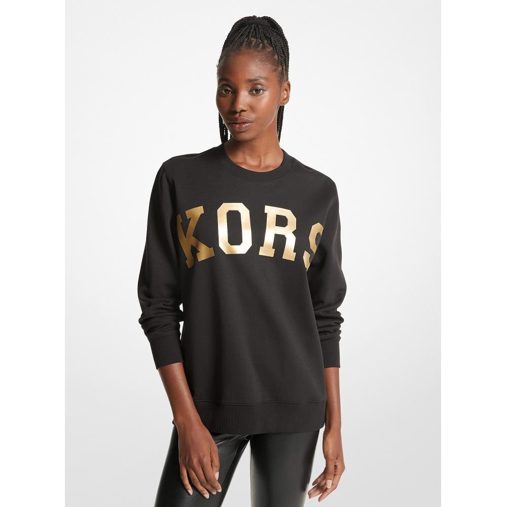 

Хлопковый свитер MICHAEL KORS KORS МЕТАЛЛИК JH35172A281 ЧЕРНЫЙ