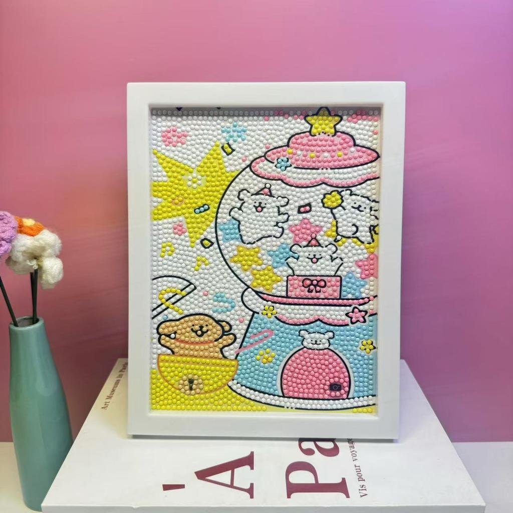 17 * 22Cm Cartoon Diamond Painting Children'S Puzzle Handmade Diy Year Of The Horse Living Room Sticker Decorative Painting