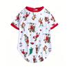 Parent-Child Matching Pajama Set, Long Sleeve Top and Straight Leg Pants, Printed Home Loungewear