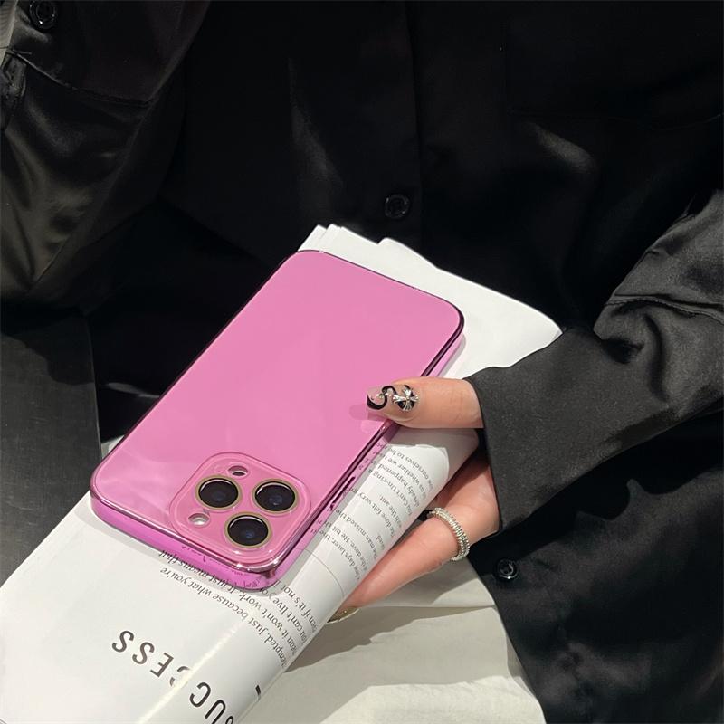 

Fashion Glossy Cooling Tempered Glass Phone Case For iPhone 11 12 13 14 15 16 Pro Max Lens Protect Film Shockproof Protect Cover For iPhone 16 ProMax