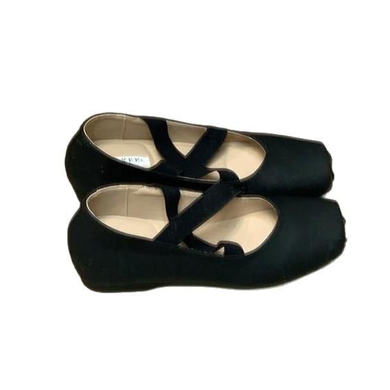 Soft leather version~ retro cross-strap ballet shoes in the autumn of 2025, new inner height increase square head shallow mouth single shoes for women