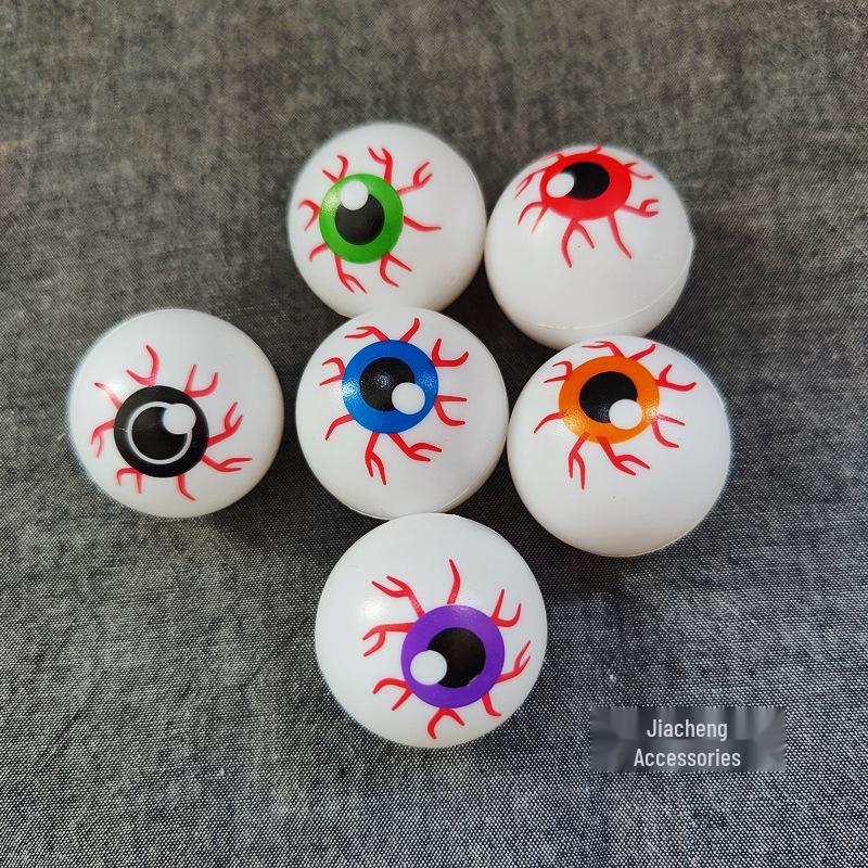 Halloween DIY Ghost Eye Prop: Colorful Bouncing Eyeball Accessory (2.3-4cm)