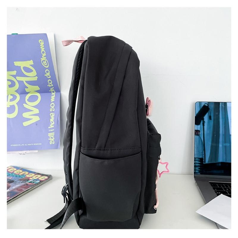 Girls Star Pattern Backpack Student Teens Lightweight School Bookbag Women Casual Large Capacity Travel Rucksack Daypack