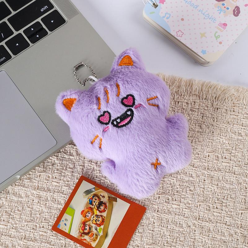 Cute Plush Cat Doll Pendant Girl Backpack Doll Pendant Couple Bag Keychain Decorative Gift
