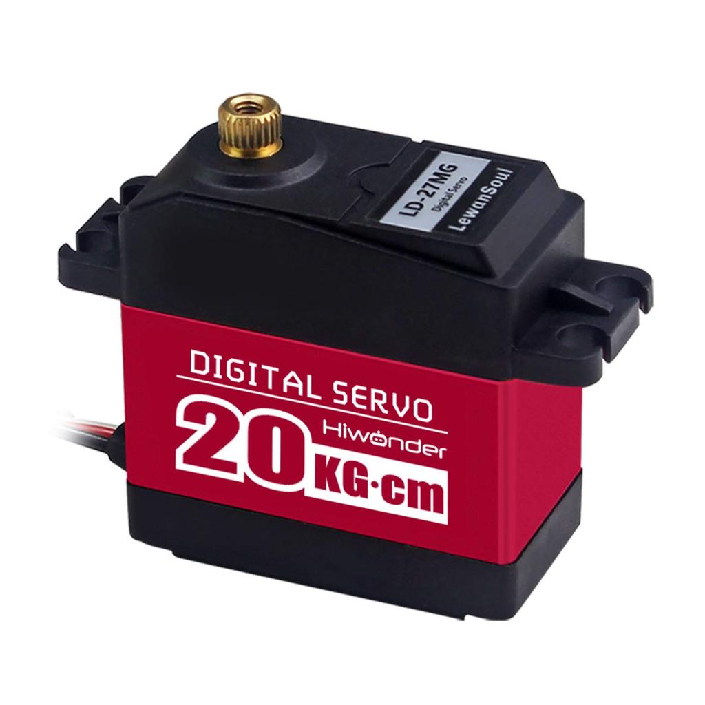 Hiwonder LD-27MG 20kg High Torque Metal Gear Digital Servo with Metal Case for RC Car Robot (270 Degree Control Angle)