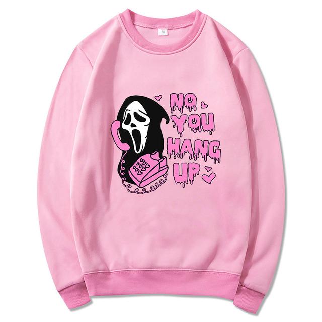 No You Hang Up Hettegenser Dame/Herre Estetisk Streetwear Bokstaver Print Hettegensere Unisex Høst Vinter Halloween Hettegensere Topper