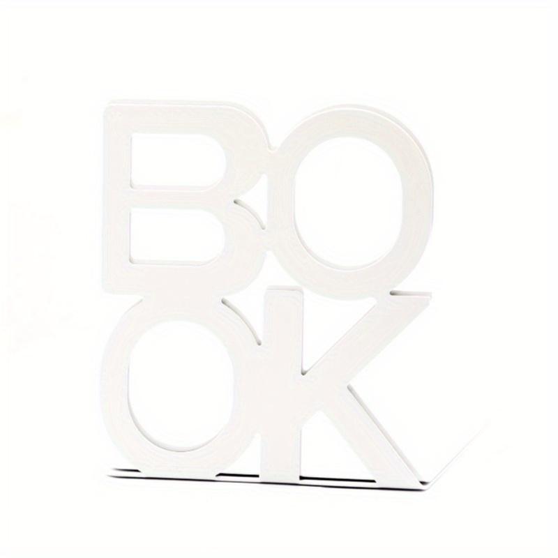 2pcs Bookend Book Stand Support Sample Bookend Iron Desktop Art Non Slip Rack Shelf Holder School Stationery Office Accessories