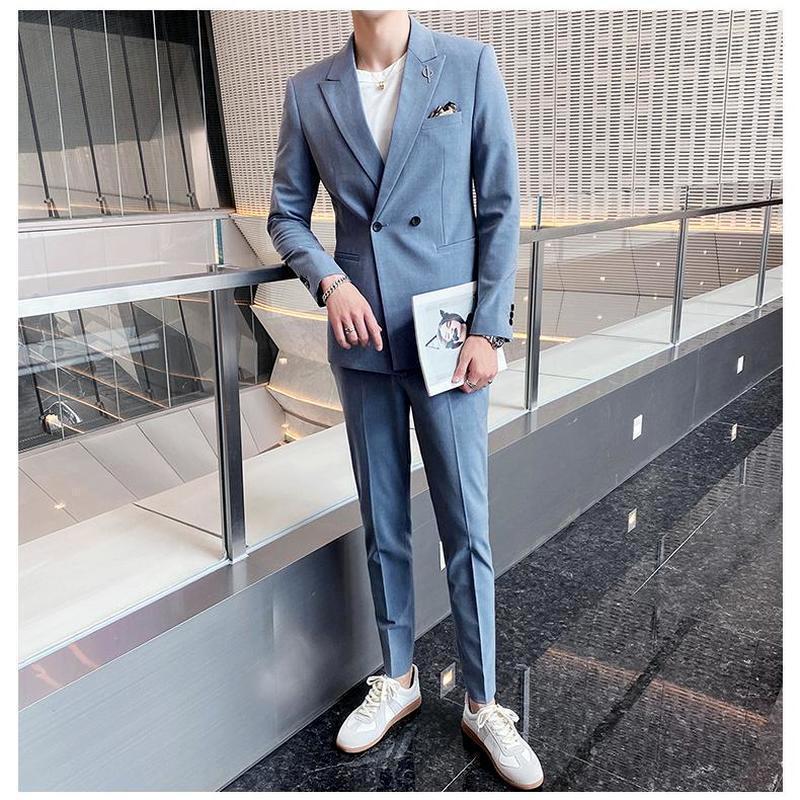 2021 Nuovo abito piccolo Abito casual coreano da uomo A due pezzi Moda giovanile  Abito da sposo business con un bottone Miglior abito da uomo acquista in  modo economico — spedizione gratuita,