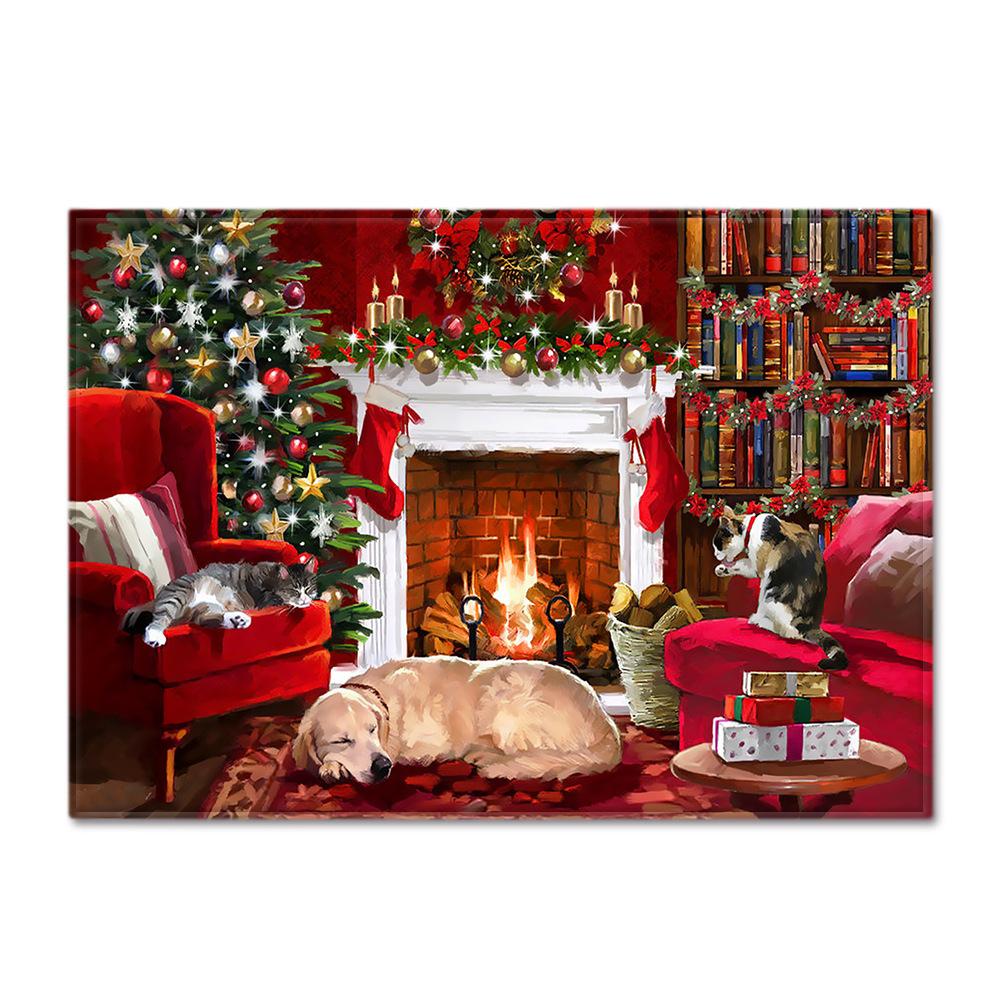 Living Room Carpet Merry Christmas Bedroom Floor Mat Doormat For Europe And The United States