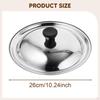 Heat Resistant Round Lid for Stainless Steel Skillet, Universal Cooking Cover with Knob