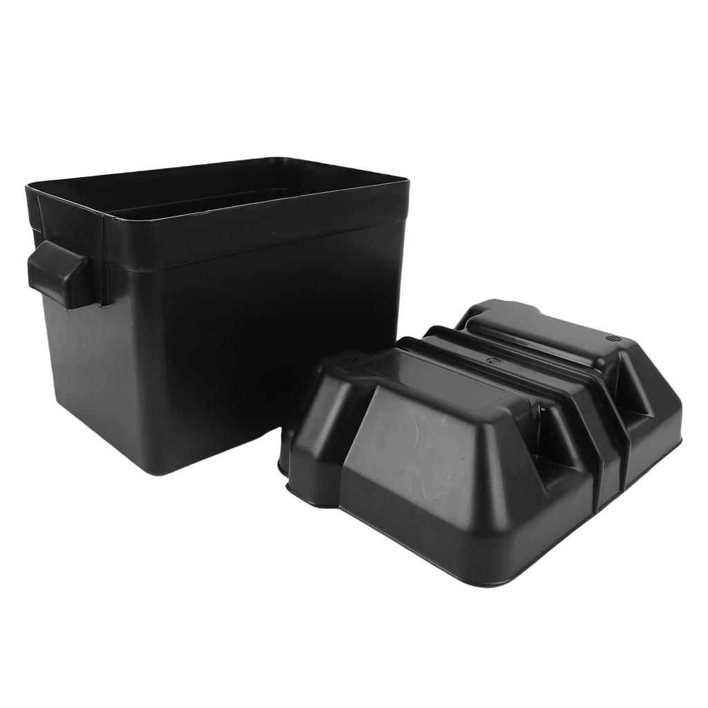 Marine Battery Box Heavy Duty 12V Battery Case with Straps and Hardware for RV Automotive Boat Travel Trailer