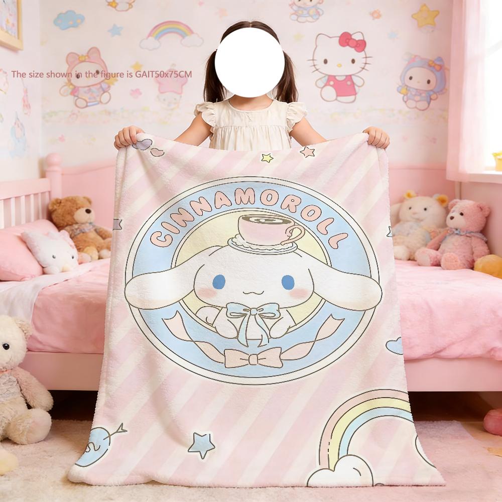 

Cute cartoon C-Cinnamoroll Blanket For Soft Throw Blanket for Picnic Bed Sofa Home Bedroom Cozy Warm Comfortable 75x90cm