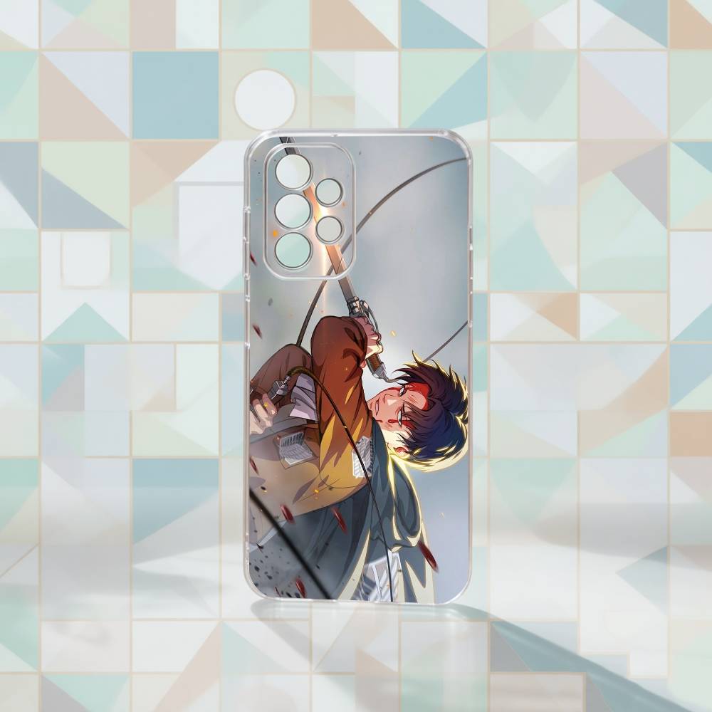 

Eren Yeager Levi Ackerman Phone Case Transparent Silicone Soft For Samsung S25,S24,S21,S22,S23,S30,Ultra,S20,Plus,Fe Samsung S10plus