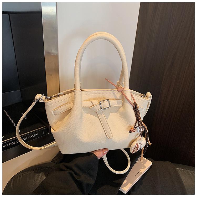 IELGY Ladies Portable Tote Bag Fashionable All-Match Pleated Retro Messenger Bag No Pendant