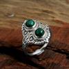 Malachite Gemstone Ring 925 Sterling Silver Handmade Jewelry Statement Ring