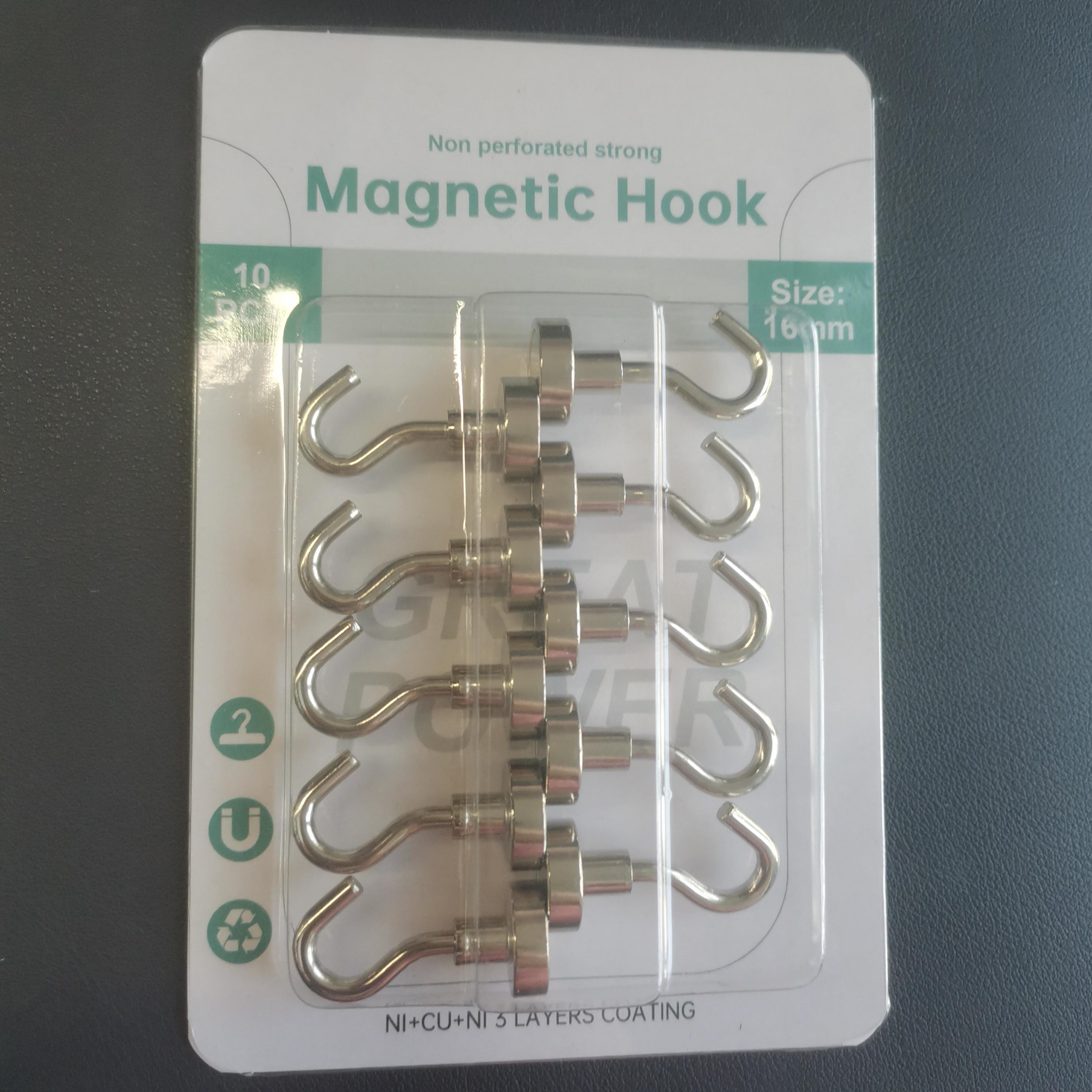 

Домашний декор Держатель для ключей Сверхсильный неодимовый магнитный крючок Кольцо Металлический магнит с изогнутым крючком Вешалка Холодильник 2 шт./5 шт./10 шт.